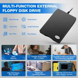Chuanganzhuo Floppy Disk Reader 3.5 inch External USB Floppy Disk Drive Floppy Disc Reader for PC Laptop Windows 11/10 (Frosted Texture, 3.5 Inch) image 3