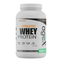 AgeX 100% Pure Athletic Premium Whey Protein 28g, EAA 12.5g with probiotic enzymes for for Muscle Support, Recovery & Weight Management | About 28 servings per container| Vegetarian (1 KG, Chocolate) image 1