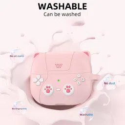 Meyaar Silicone Case for Apple Airpods 4 (2024) Cute Design for AirPods 4 with Active Noise Cancellation (ANC) with Keychain Shockproof Protective Case (Kitty Pink) image 5