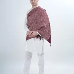 Men's and Women Ambi Design Kashmiri Wool Jamawar Unisex Stole Wrap Warm and Soft Woolen Stole with Indo-Western Design Stole for Winter Boys/Gents Stole, Scarf (30x80") image 4