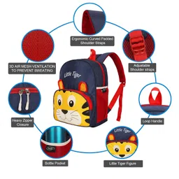 frantic Soft Cartoon Design Animal Velvet Plush School Backpack Bag For 2 To 5 Years Boys Girls Nursery Preschool Picnic Carry Travelling Bags (2-5 Years) image 3