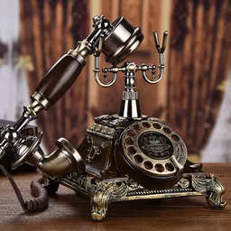 Lucario Retro Rotary Dial Telephone Vintage Landline Telephone Old Fashion Antique Phone Corded Telephones for Home Office Cafe Bar Star Hotel Decor image 5