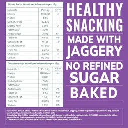 snackible mu(n)ch better Snackible MU(N) CH BETTER Biscuit Sticks With Chocolatey Dip - 30Gm (Pack Of 5) image 2