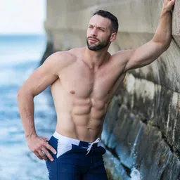 taddlee Men Swimwear Swimsuits Solid Basic Long Swim Boxer Trunks Board Shorts image 5