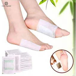 Pink Square Detox Foot Patches for Natural Toxin Removal and Relaxation (Pack of 1, 10 Patches)|Detox Foot Patch for Detoxification Body Detox foot patches Toxin Removal Foot Patches image 2