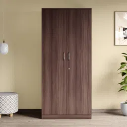 GODREJ INTERIO Wardrobe EWA 2-Door Engineered Wood Wardrobe for Clothes (Brown), 1-Year Warranty, 2 Shelves, 1 Drawer image 1