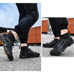 lyla Water Shoes Sneakers Lightweight Hiking Shoes for Outdoor Trekking Casual 46Yard Black image 4