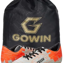 triumph Football Pvc Boss Orange With Gowin Football Shoe Crush Silver Orange Size-8 image 2