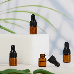 Hunky Dory 24pcs 1ml Mini Amber Glass Dropper Bottles Small Sample Vials for Traveling Essential, Oils,Cosmetic, Liquid, Perfume image 2