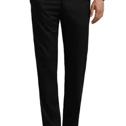 louis philippe Men's Slim Fit Solid Formal Trouser image 1