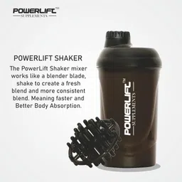 powerlift Gym Shaker for Protein Shake Leakproof Shaker Bottles for Protein, Preworkout and Bcaa Shake, Protein Shaker Bottle for Gym, Gym Bottle for Men and Women BPA-Free Material - 600 Ml image 5