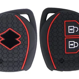 shopoflux Shopoflux® Silicone Key Cover Compitable with Swift | Wagonr | Celerio | Swift Dzire | Alto | Fronx | Breza | S Presso | Ignis 2 Button Remote Key (Black) (2) image 3
