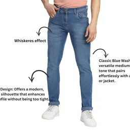 true colors of india TRUE COLORS OF INDIAMen Jeans, Denim Jeans for Man, Cotton Slim Fit for Men, Mid Rise, Utility Design, Zipper Fly, Cotton, Standard Length image 3