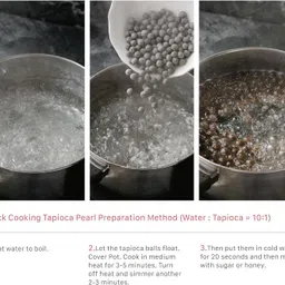 zgts Black Tapioca Pearls - 260ml Net Weight for Bubble Tea and Desserts image 4