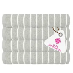 Casa Copenhagen - Egyptian Cotton Estatic 4 Pcs Face Towel (30 X 30cm) Colour : Grey Violent image 1