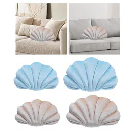 ATORSE™ Decorative Throw Pillow Holiday Comfortable Car Dorm Bedding Seashell Pillow Light Blue 34X25Cm|Home & Garden | Home Dacor | Pillows image 4