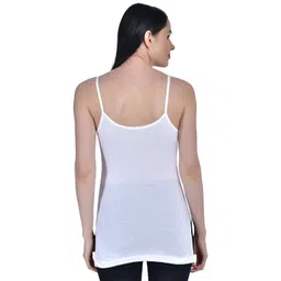 aimly Women's Cotton Sleeveless Side Slit Camisole Slip Spaghetti - Pack of 2 image 4