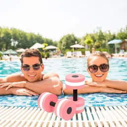 F FABOBJECTS® Water Weights | Water Aerobic Exercise Foam Dumbbell | Portable Aquatic Dumbells Aquatic Dumbbell Pool Barbells For image 4