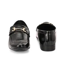 gellwoj Men's 112 Black Buckle Loafers image 3