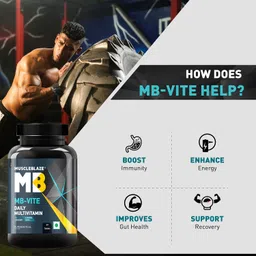 MuscleBlaze MB-Vite Daily Multivitamin (60 Tablets) | With 51 Ingredients & 6 Blends, Vitamins & Minerals, Prebiotic & Probiotics, Amino Acid Blends | For Energy, Stamina & Recovery image 5