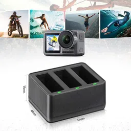 Yantralay 3-Channel Battery Charger for DJI Osmo Action Camera - Type C Interface, Smart Charging, Complete Package image 2