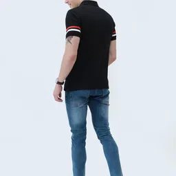 fanideaz faindeaz Men's Lyned Collection Solid Striped Cotton Polo Tshirt Half Sleeve Men Tshirts image 3