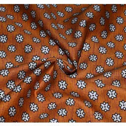 arvind Men's Pure Cotton Digital Printed Unstitched Shirt Fabric (DG28H4, Free Size) (Orange) image 3