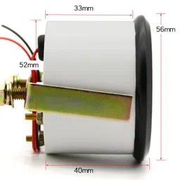 ELBME 2'' 52mm Fuel Level Gauge, Pointer 12V Car Fuel Tank Meter with LED Backlight Rim Automotive Gauges image 3