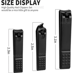 insime Nail Cutter Set - Big & Small Toe Nail Clippers for Men & Women - Stainless Steel image 2