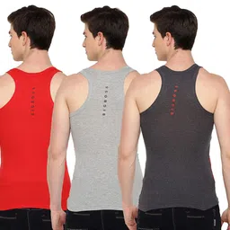 dollar bigboss Men's Solid Regular Fit Gym Vest image 3