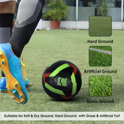 Nivia Street Football, Training Ball, 32 Panels, Durable Rubber Cover Hand-Stitched, Latex Bladder, Training Ball Standard, Made for Practice Sessions, to Play On Hard Ground image 4