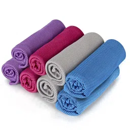 icseio 8Packs Cooling Towel (40"x 12"), Ice Towel, Microfiber Towel, Soft Breathable Chilly Towel Stay Cool for Yoga, Sport, Gym, Workout, Camping, Fitness, Running, Workout & More Activities image 1