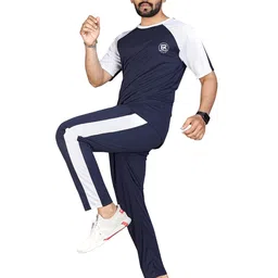 japrika Cotton Blend Night Suit/Summer Suit for Men, Regular Fit Half Sleeves T-Shirt & Lower Set | Soft Cord-Set Track Suit for Boys | Ideal for Casual Outings, Gym, Workout, Sports image 4