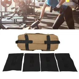 Fitness Sandbag, Training Sandbag Portable Adjustable for Indoor (Khaki) image 2