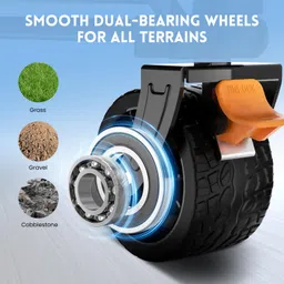 hikevent Collapsible Folding Wagon, Wagon Cart Heavy Duty Foldable with Smallest Folding Design, Utility Grocery Wagon with All Terrain Wheels for Camping Shopping Sports Garden image 5