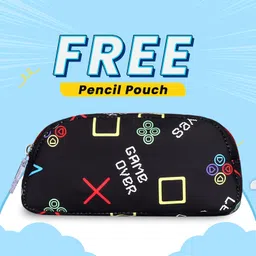 the clownfish Polyester Brainbox Series Printed 30 Litre School Backpack With Pencil/Stationery Pouch Front Cross Zip Pocket Daypack Picnic Bag For School Going Boys & Girls Age 8-10Y image 5