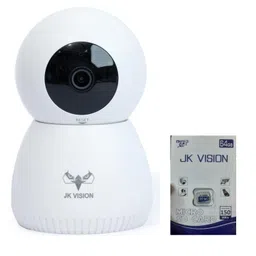 JK Vision Ranger 2 WiFi CCTV Camera, 360° Coverage,1080P, Wireless, Human Tracking, Alarm Push, Night Vision, Two-Way Talk, Compatible with Alexa, White, Support Upto + 64GB Memory Card image 1