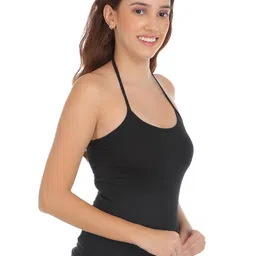 selfcare Womens Solid Cotton Sinker Halter Neck Camisole Top - P2-3 image 3
