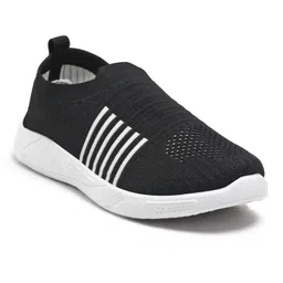 pahnava Women's Slip-on Knit Walking Shoes | Breathable Lightweight Sneakers with PVC Sole | Comfortable Casual Shoes for Walking, Gym, Travel, Outdoor Use image 2