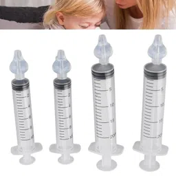 ELBME® Baby Nasal Irrigator, 4 Pcs 10ml/20ml Professional Nasal Syringe, Portable Infant Nose Cleaner Rinsing Device, Fast All Natural Relief, Soften Nasal Scab for Kids, Children image 3