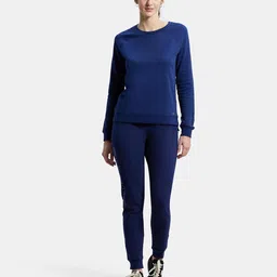 jockey AW36 Women's Super Combed Cotton Elastane Stretch Slim Fit Joggers with Side Pockets image 4