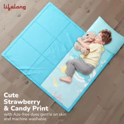 Lifelong Cuppy Kids Toddler Nap Mat with Inbuilt Pillow | Soft Microfiber Sleeping Bag with Carry Handle & Roll-Up Design | Perfect for Preschool, Daycare & Travel | Suitable for Ages 3-6 Years image 5