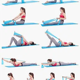 XPEED Natural Latex Elastic Exercise Bands, Yoga Physical Therapy Fitness Stretch Strength Training Free Resistance Bands image 4