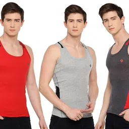 dollar bigboss Men's Solid Regular Fit Gym Vest image 2