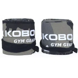 Kobo Power Weight Lifting Wrist Support Strength Wraps Bandages Men & Women, Supporter for Gym Wrist Wrap/Straps Gym Accessories Hand Grip & Wrist Support While Workout & Muscle Relaxation (1 Pair) image 1
