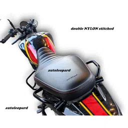 generic Guerrilla 450 Split Bike SEAT Cover.PU Leather .Dual RED White Colour Nylon Stitch,10 mm Cushion Foam .All Weather Proof.Rope PROVIDED image 4