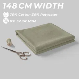 ruby fabrics linings Unstitched Cotton Solid Trouser Fabric For Men's (1.25 Meter Fabric Pant Length) - Wrinkle Free, Light Weight, 0% Color Fade (1.25 Meter For Trouser Fabric, Light Green) image 2