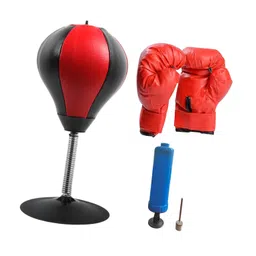 ATORSE Boxing Reaction Ball Reflex Ball Speed Bag for Workout Men Women Adults Kids Black Red image 3