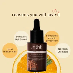 anthi: 3% Redensyl ,4% Anagain, 2% Melanogrey, 1% Darkenyl, Advanced Hair Serum Helps Hair Thickening, Helps Stimulate Hair Growth, Helpful for Grey Hair| With Rosemary, Bhringaraj, Amla, Biotin, 30 ml image 3