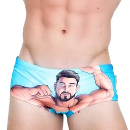 taddlee Sexy Men Swim Briefs Bikini Sexy Swimwear Swimsuits Blue Swimming XXL (L) image 1